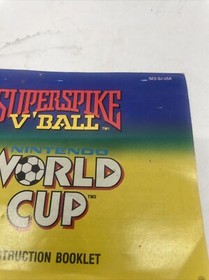 SUPERSPIKE V'BALL  World Cup ~ Nintendo NES Manual Instructions Booklet ONLY