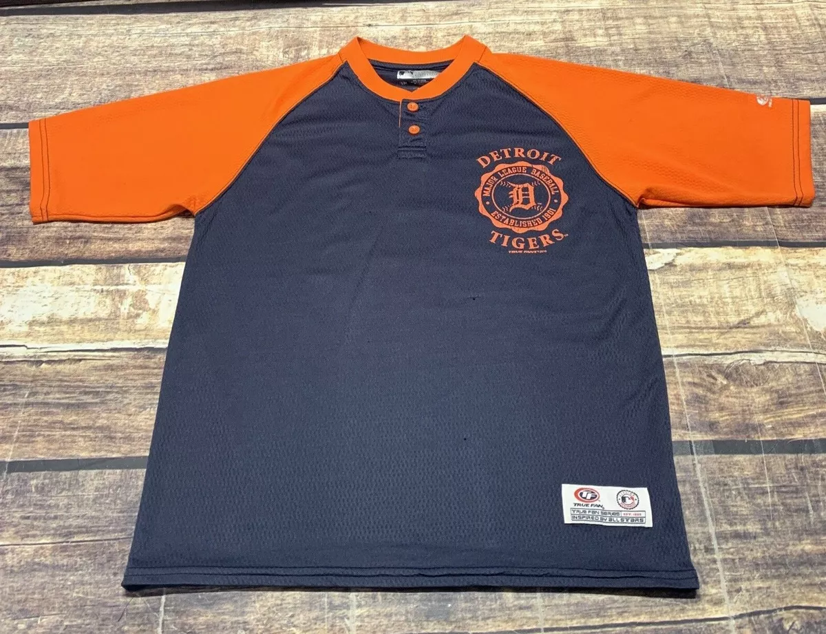 True Fan Series Detroit Tigers Jersey Tee Size M Genuine Merchandise Blue  Orange