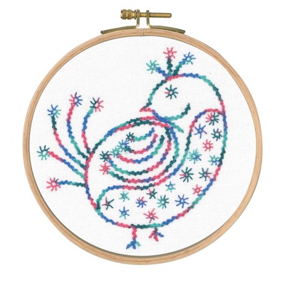 DMC BL1151/74 Little Birds Pretty Coy bedrucktes Stickset - Reifen enthalten