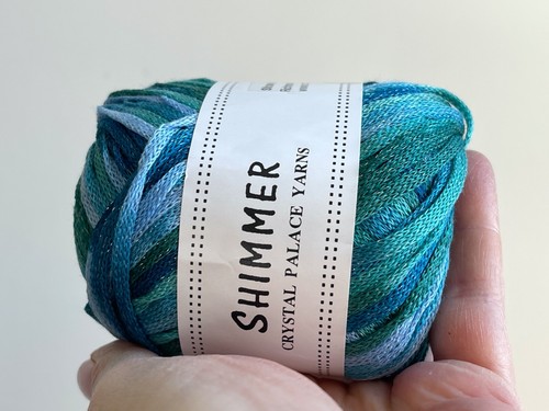 Crystal Palace Yarns Shimmer #9545 Blues Greens - Light Sparkle 50gr 90yds Bulky - Picture 6 of 10