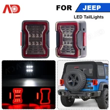 For 07-18 Jeep Wrangler 4in1 LED Tail Light Rear Turn Signal Brake Reverse Light