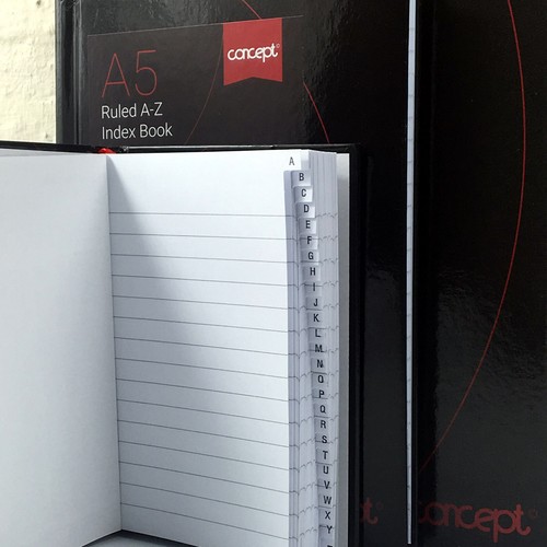 A-Z Indexed Notebook Hard Cover Ruled Case Bound Book 192 Page Superior Quality  - Picture 13 of 36