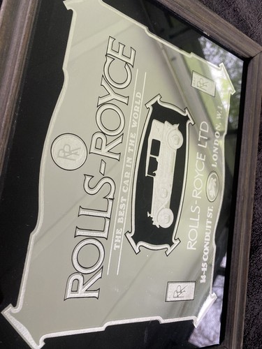 Rolls Royce Wood Framed Mirror - 11x14 Best Car in the World London - Picture 5 of 8