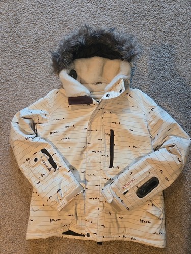 Veste De Snowboard Burton Trinity Pour Femme - Taille 14-16, Vert/gris, Occasion Très Bon état