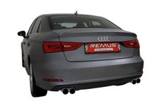 REMUS Duplex Edelstahl Sportauspuff je 2x84mm Carbon Race Audi 8V Limo Cabrio