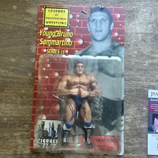 Legends of Pro Wrestling Young Bruno Sammartino Series 13 Figure Autographed JSA
