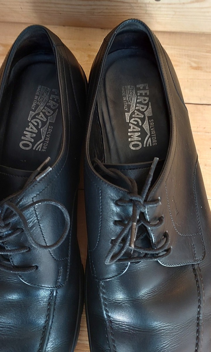 Salvatore Ferragamo Apron Toe Derby 11 EE Black Leather Formal Wedding Business Salvatore Ferragamo | Shoes | Salvatore Ferragamo Apron Toe  main image 2