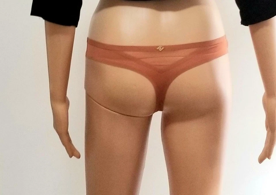 CALCINHA TANGA VICTORIA'S SECRET MUITO SEXY FEMININA LARANJA SEXY ILUSÃO TAMANHO P $19 - Imagem 3 de 4
