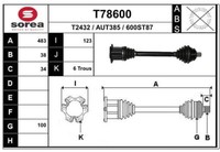 Antriebswelle FüR Audi A6 (4F2 C6 4F5) A8 (4E) Automatikgetriebe Vorne Rechts