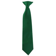New Vesuvio Napoli Kid's Boy's Clip On Pre-tied Necktie size 14 Emerald Green