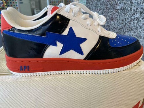 red white black bapesta