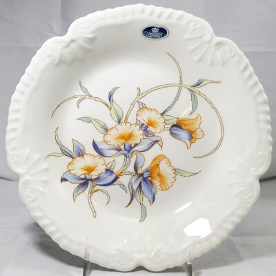 JUST ORCHIDS by Aynsley Scalloped Soup Bowl 8.25'' NEW NEVER USED made in England