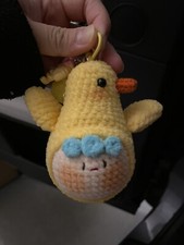handmade crochet cutie Duck Keychain