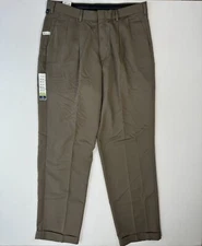 Dockers Golf pant Relaxed Fit Men 36x34 NWT Modern Green/Brown Cuffed Casual