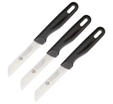 3 PACK Top Cutlery Kitchen Paring Knife 3.25" Micro 1.4034 Steel Blade Synthetic
