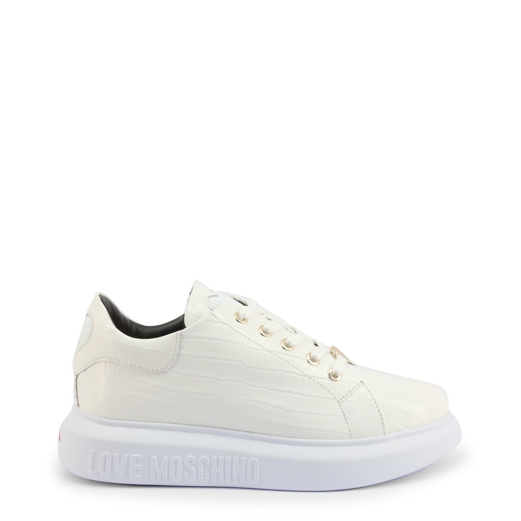 LOVE MOSCHINO WOMEN SNEAKERS IN WHITE STYLE JA15494G0BJM 0100 