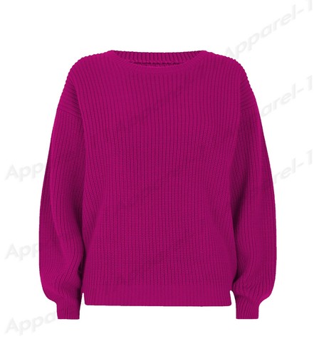 Women Ladies Baggy Jumper Chunky Knitted Plain Long Sleeve Sweater Top SM ML XL - Picture 29 of 32