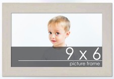 Photo Size Modernist White Picture Frame - UV Acrylic, Backing, Hanging Hardware