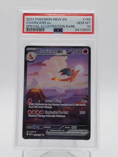 CHARIZARD EX 2023 POKEMON 151 SPECIAL ILLUSTRATION RARE #199 PSA 10 Q0895