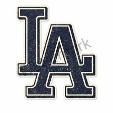 Los Angeles LA Vintage Baseball Vinyl Car Truck Laptop Black Sticker/Decal