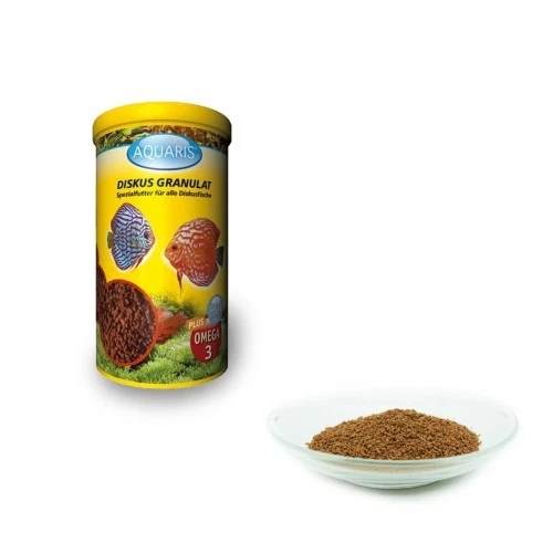 AQUARIS Diskus Granulat - Aquarium Fischfutter 250 ml