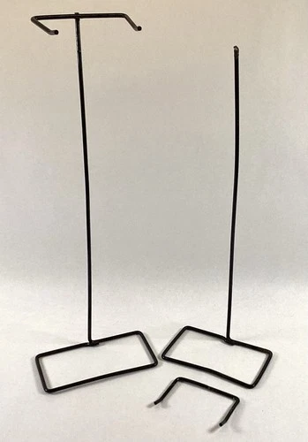 2 Vintage Wire 8 1/2” Barbie Ken Doll Stands 1 Good 1 Broke