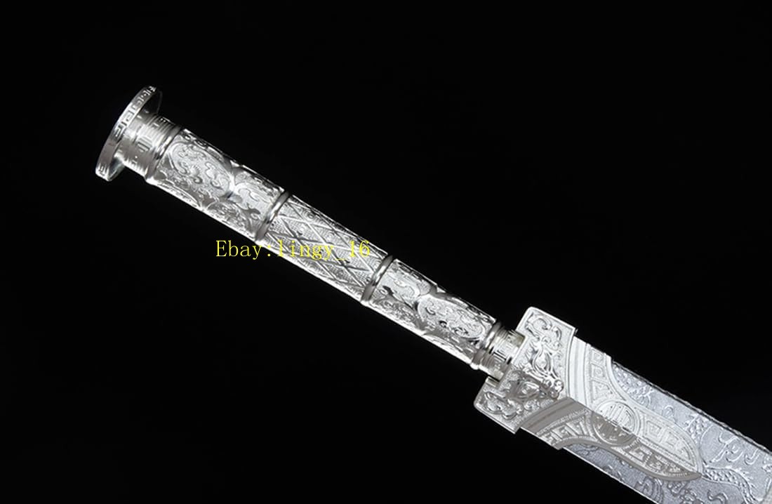 Silver Dragon Han Jian Hollow Blade Sharp High Carbon Steel Chinese KUNGFU Sword