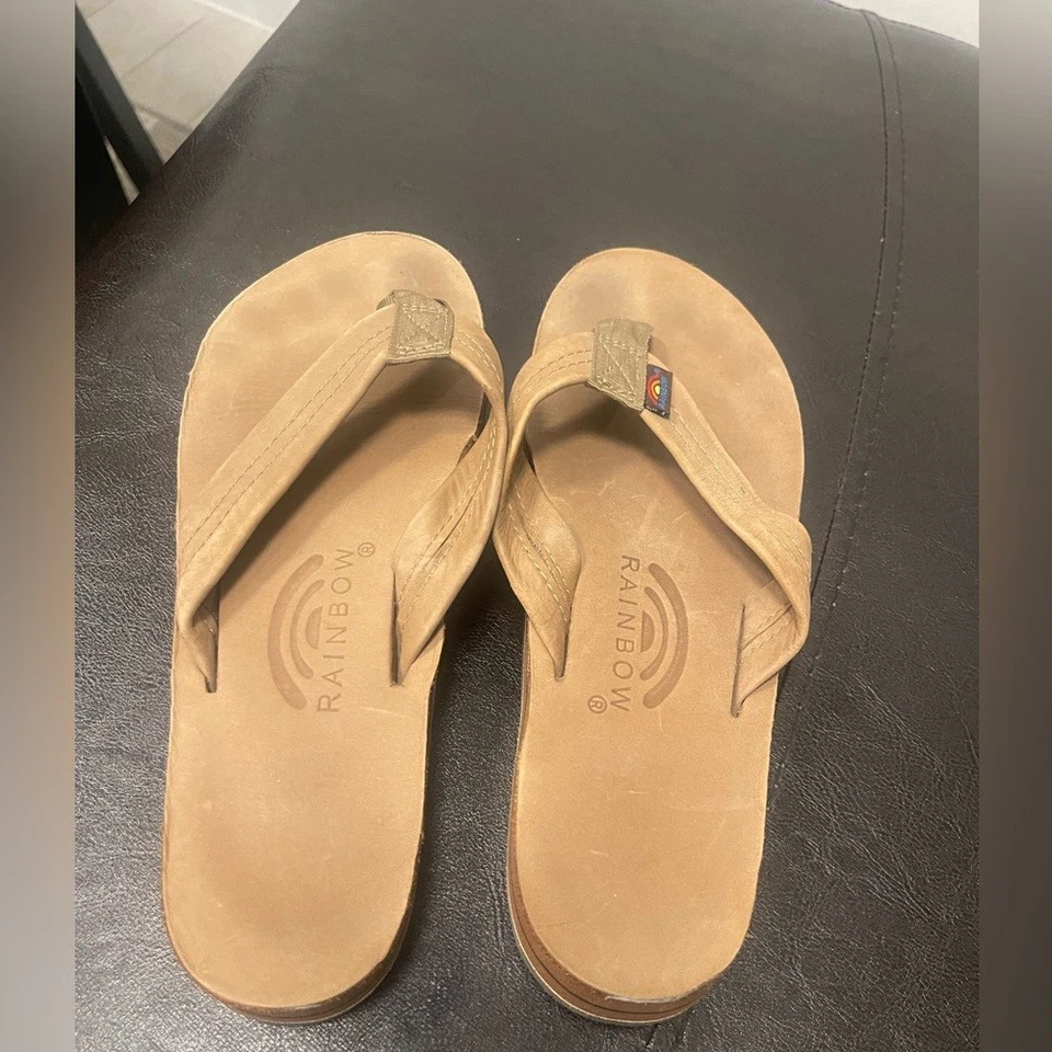 Rainbow double layer leather flip flops 38 - Image 2 of 4