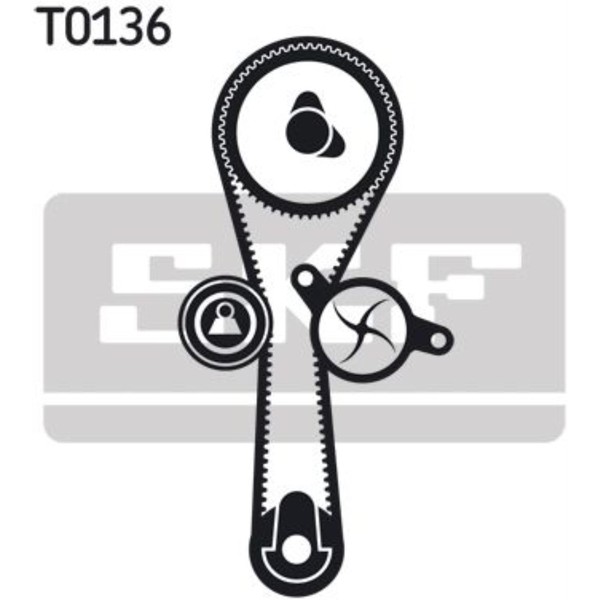 SKF Wasserpumpe + Zahnriemensatz FüR Renault Clio II Bb_ Cb_ Kangoo Express-image