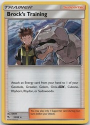 Brock's Training 55/68 Hidden Fates Holo Rare