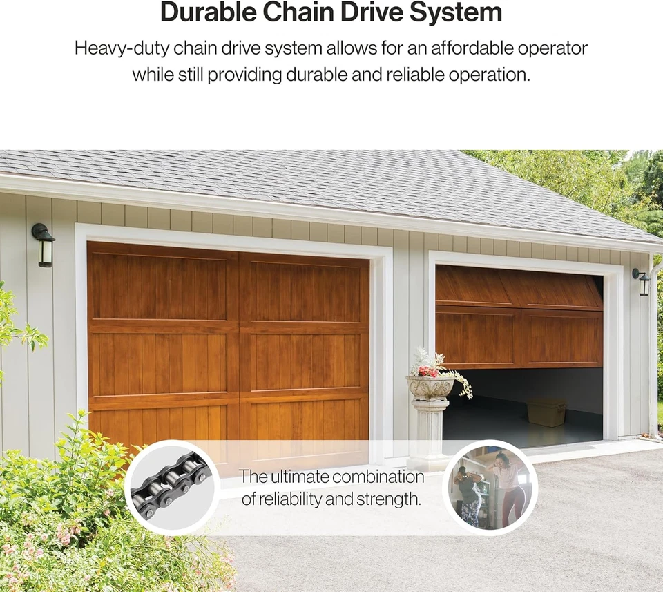 Genie Chain Drive 750 3/4 HPc Works up to 7ft Sectional Garage Doors, Black - Image 3 of 4