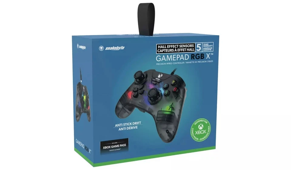 Snakebyte Gamepad RGB X Xbox Wired Controller - Grey (NEW) - Image 2 of 4
