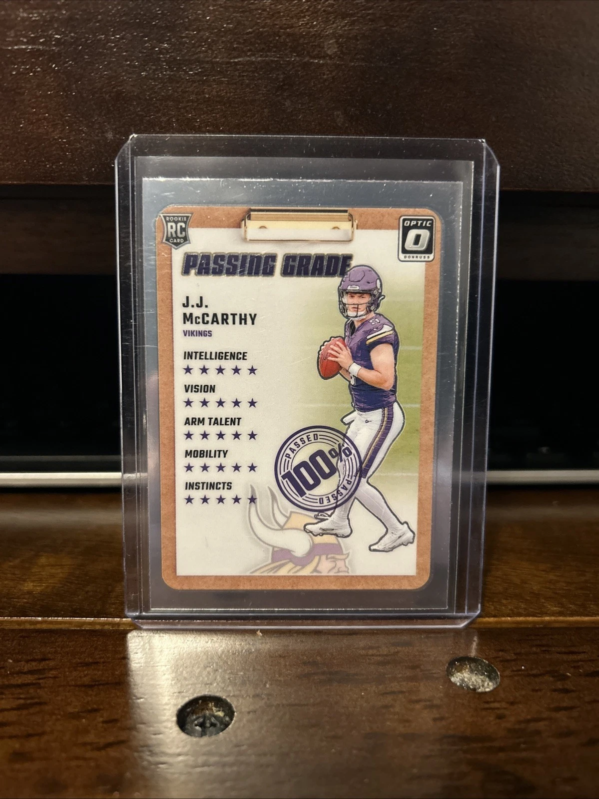 2024 Panini Donruss Optic J.J. McCarthy Rookie Passing Grade RC #6 Vikings