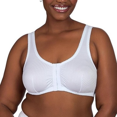 NWOT White Leading Lady Marlene Lounge Front-Close Wireless Bra Size 54 B/C/D