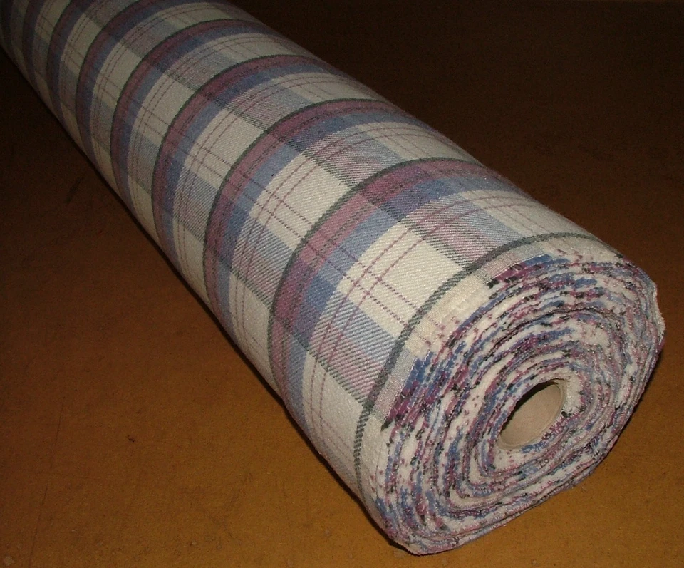 15 Metres Lana Bilberry Wool Look Woven Check Fabric Curtain Upholstery Cushion - Image 4 of 4