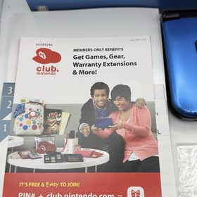 Nintendo 3DS XL Blue SPR-S-BKAB-USZ w Box Charger 6AR Cards Tested