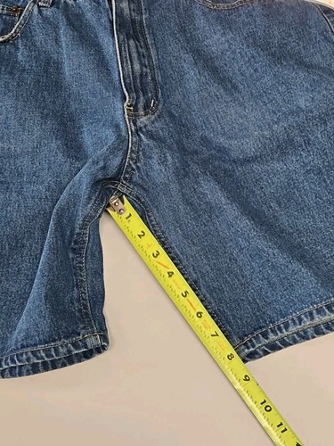 Vintage Bugle Boy Gold Crest Jean Shorts Mens Blue Denim Size 32 - Picture 8 of 9