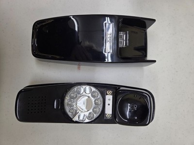 Vintage Black Trendline Rotary Dial Wall Phone Telephone ITT NOS