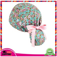 Satin Lined Scrub Cap Women, 100 Cotton Surgical Caps for Nurses  Doctors