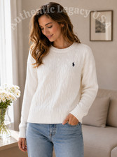  Polo Ralph Lauren Cotton Cable Knit Crew Nec...