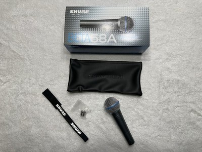 Shure Beta 58A Supercardioid Dynamic Vocal Mic w/ Pouch Case & Box