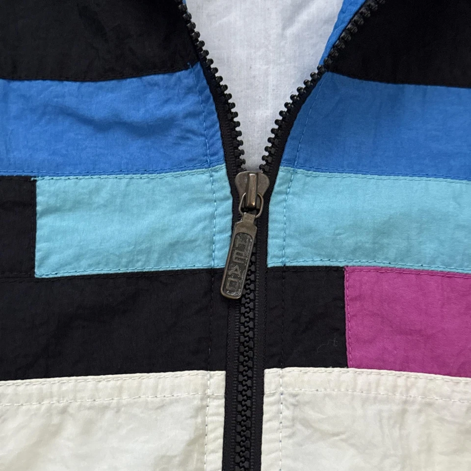 Vintage 80s Head Tennis Jacket Mens Large Black Colorblock Windbreaker - Image 3 of 4