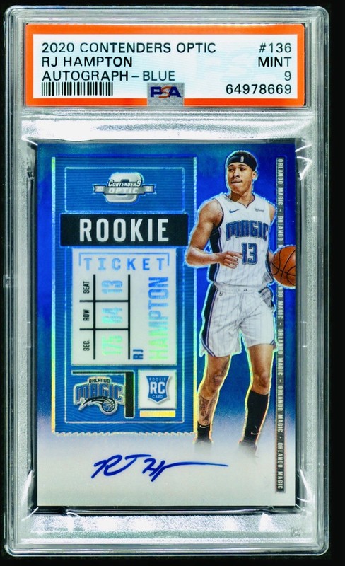 2020 NBA Contenders Optic Ticket Variation BLUE  /99 RJ Hampton RC Auto PSA 9