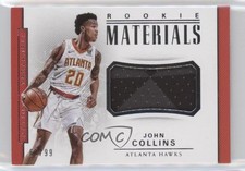 2017-18 Panini National Treasures Rookie Materials 62/99 John Collins #RM-8 k5j