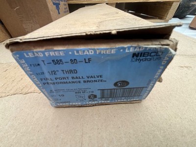 Nibco HydraPure T-585-80-LF 2 Piece Bronze Ball Valve Lead Free Full Port 1/2''