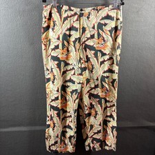 vtg women hula gurlz cotton pants medium hawaiian novelty vacation tropical