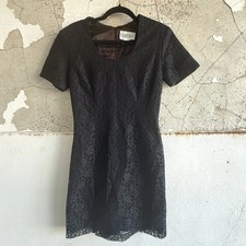 Vintage 90a Mini Dress Black Lace Rampage Bodycon Party Formal Cocktail Dress