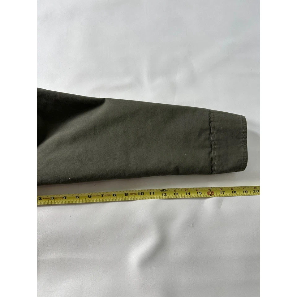 LL Bean Field Coat Mens Small Green Corduroy Collar Quilted Chore Barn Jacket - Image 4 of 4