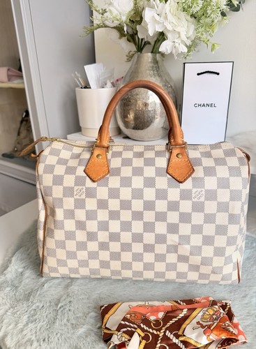 Louis Vuitton Damier Azur Speedy 30 Hand Bag