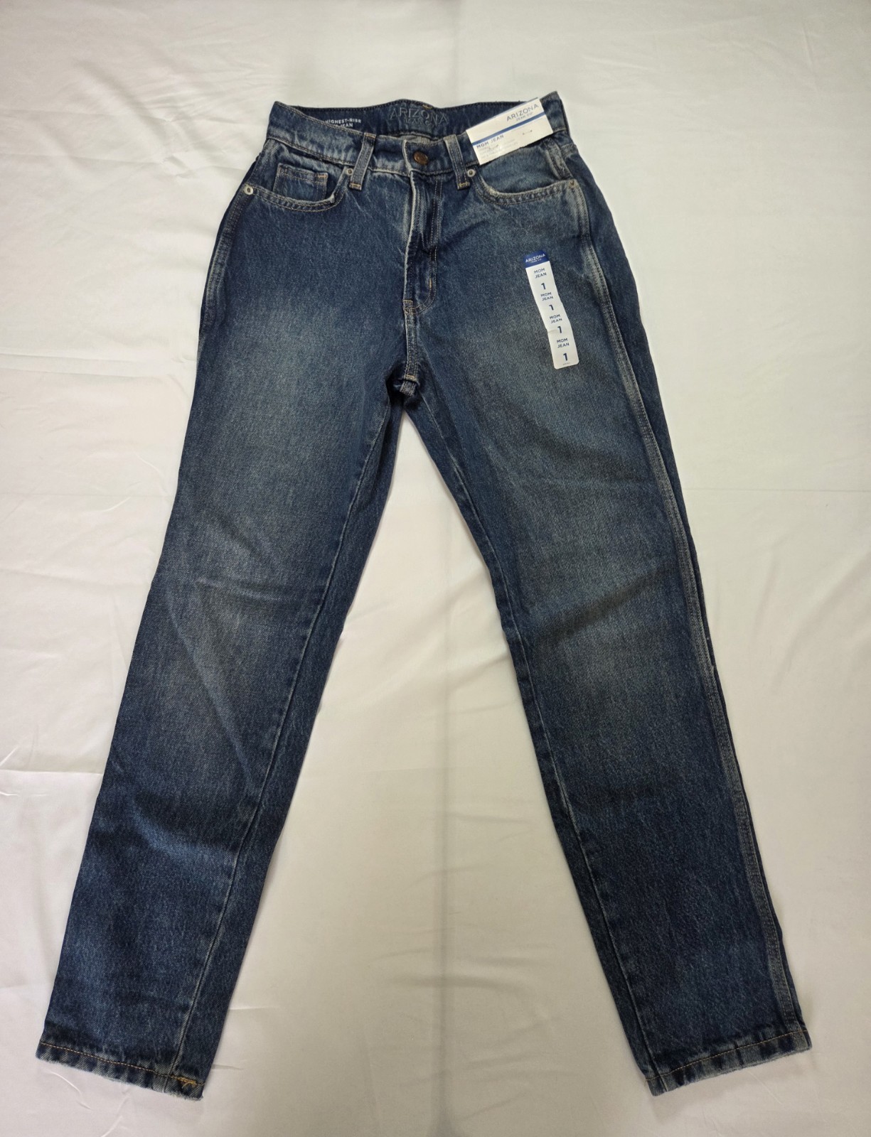 Arizona Mom Jeans Blue Highest Rise Women's Size 1 Juniors-image